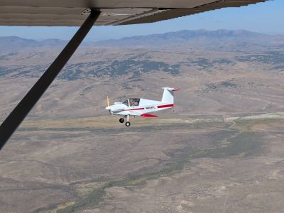 Pazmany in flight