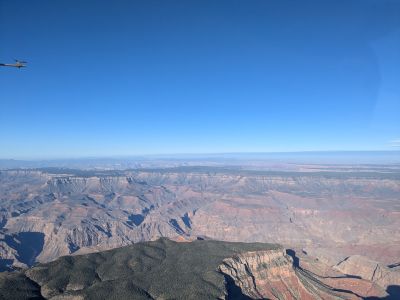 Flying over the canyon